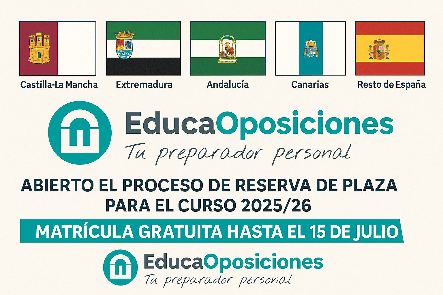 Matrícula 2025 Oposiciones Inspector de Educación